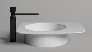 Накладная раковина Salini Ninfea 02 S-Stone 110521MRH 54см RAL снаружи